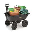 thumbnail image 3 of Gorilla Carts GOR866D Heavy-Duty Garden Poly Dump Cart with 2-In-1 Convertible Handle, 1,200-Pound Capacity, 40-Inch by 25-Inch Bed, Black Finish, 3 of 8