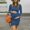 Blue, variant on Joau Women's Maternity Bodycon Dress Side Ruched Long Sleeve Round Neck Dress Pregnancy Clothes for Casual Wear or Baby Shower