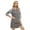 Mom-Gray, variant on Nightgowns for Women Sleepshirt 3/4 Sleeves Night Shirts Strip Sleep Dress
