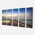 thumbnail image 2 of Lighthouse on Coast and Cloudy Sky - Modern Canvas Art Print, 2 of 3