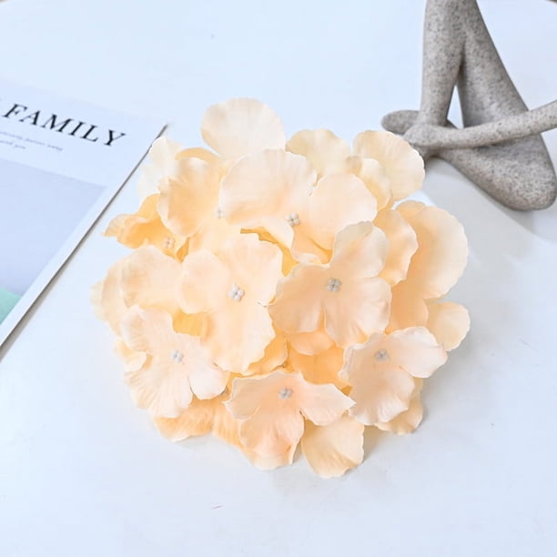 27 piezas de cabeza de hortensia de simulación, arreglo floral de boda, base de flores, hortensia, flor decorativa de pared