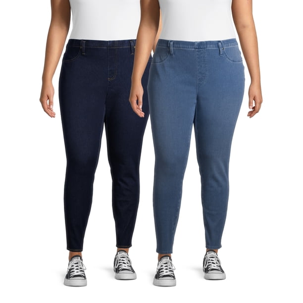terra & sky medium denim plus size ankle jegging