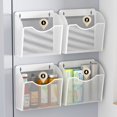 thumbnail image 3 of JIhuahe Magnetic Refrigerator Side Storage Rack, Punch-Free Kitchen Organizer for Plastic Wrap Bags Seasoning Boxes, 3-Tier Fridge Mounted Accessory Holder,Black, 3 of 7