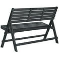 thumbnail image 4 of SAFAVIEH Luca Outdoor Patio Acacia Folding Bench, Dark Slate Grey, 4 of 8