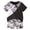 Black CBBM2 toddler outfit, variant on GXWEA Toddler Boy Sets Boys Clothes 4T Toddler Boy Clothes Summer Outfits Kids Short Sleeve T-Shirt And Shorts