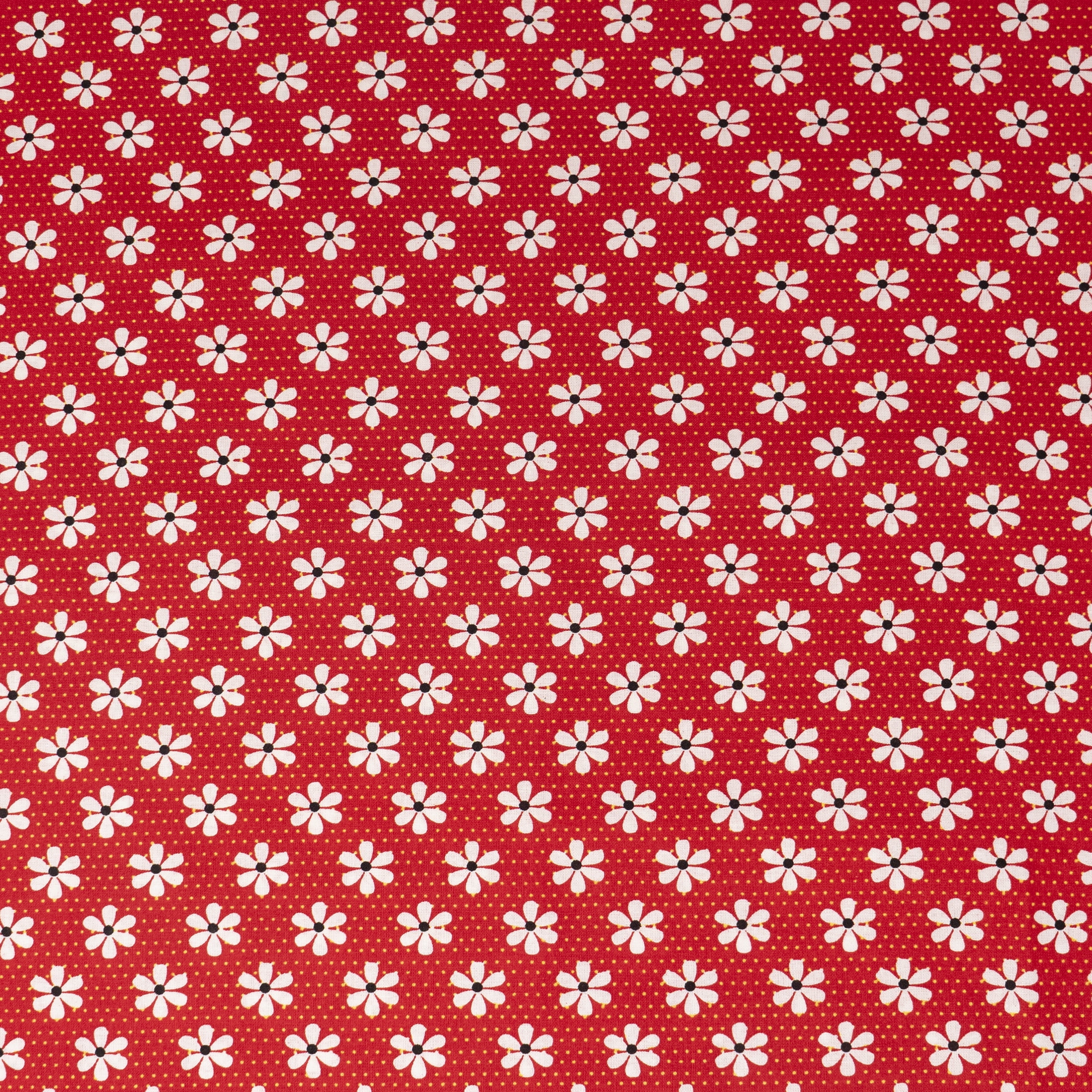 Waverly Inspirations 1 Yard Cut 100% Cotton Prints Fabric, Red Daisy, 44" Wide for Quilting & Sewing