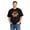 Black-51, variant on Men's Cotton T-Shirt, Bicycle Moon Halloween Sport Graphic Crew Neck Short Sleeve Tee for Halloween Party