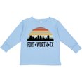 thumbnail image 3 of Inktastic Fort Worth Texas Skyline Retro Boys or Girls Long Sleeve Toddler T-Shirt, 3 of 5