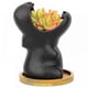 thumbnail image 1 of 9.5cm Ceramic Flower Pots, Succulent Plant Flower Pots, Mini Hippo Plant Pot, Ceramic Plant Pots Decoration For Bonsai Succulent Plants Black, 1 of 5