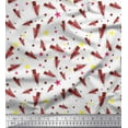 thumbnail image 1 of Soimoi Polyester Crepe Fabric Star & Shoes Fashion Print Sewing Fabric Yard 52 Inch Wide, 1 of 3