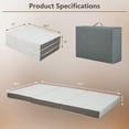 thumbnail image 3 of GOFLAME Memory Foam Tri-Fold Mattress, 4” Foldable Floor Mattress with Storage Bag, Removable Cover, Bamboo Fabric for Guest Room, Living Room, RV, Camp (Twin XL), 3 of 9