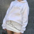 thumbnail image 3 of Women Casual Patterned Long Sleeves Pullover Blouses Hooded Sweatshirt Tops, 3 of 8