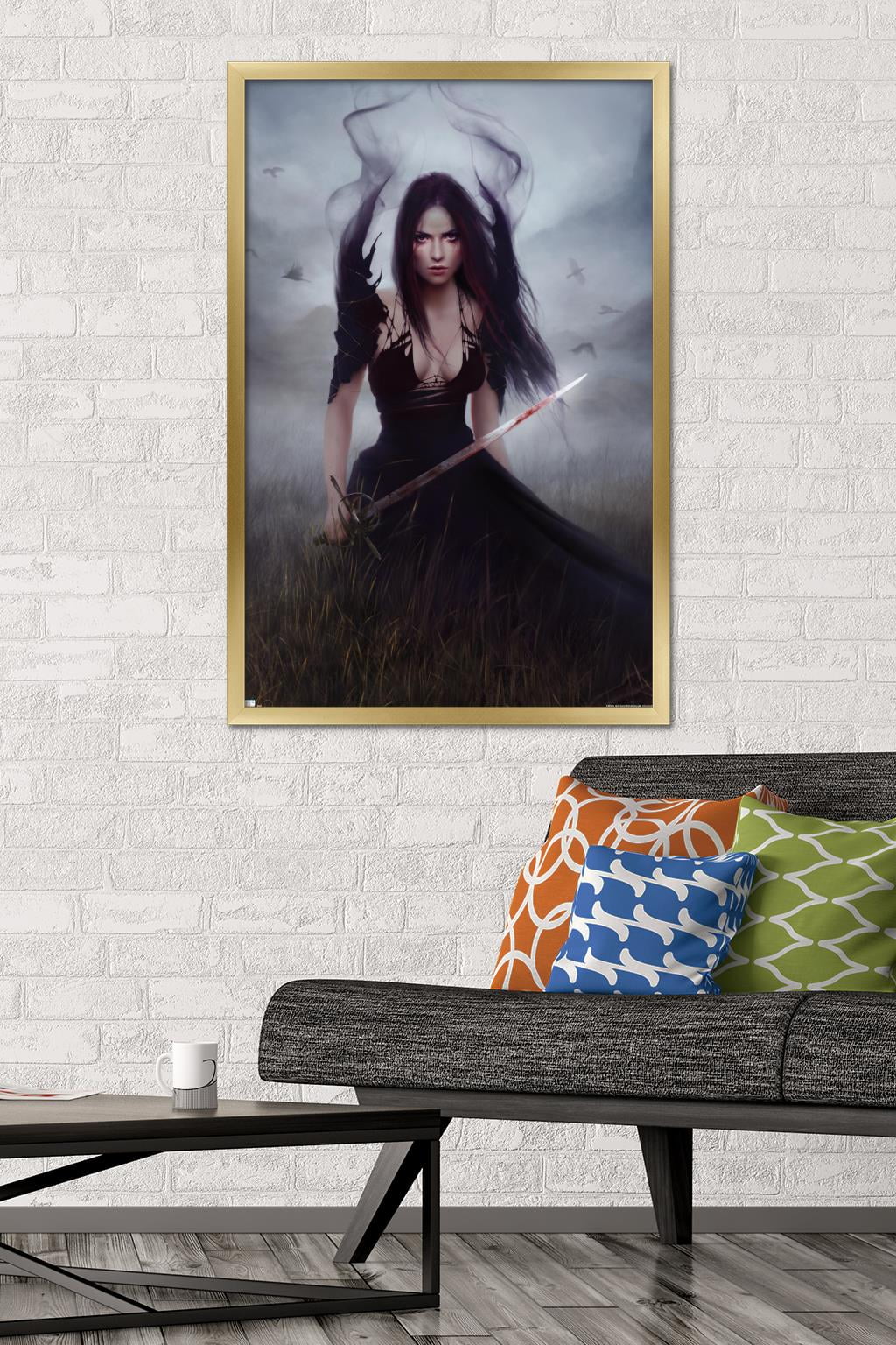 Melanie Delon - Blood Wall Poster, 22.375" x 34", Framed