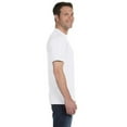 thumbnail image 3 of Hanes Essential-T Crewneck Short Sleeve Men's White T-Shirt, 100% Cotton, Size L, 6 Pack, 3 of 5