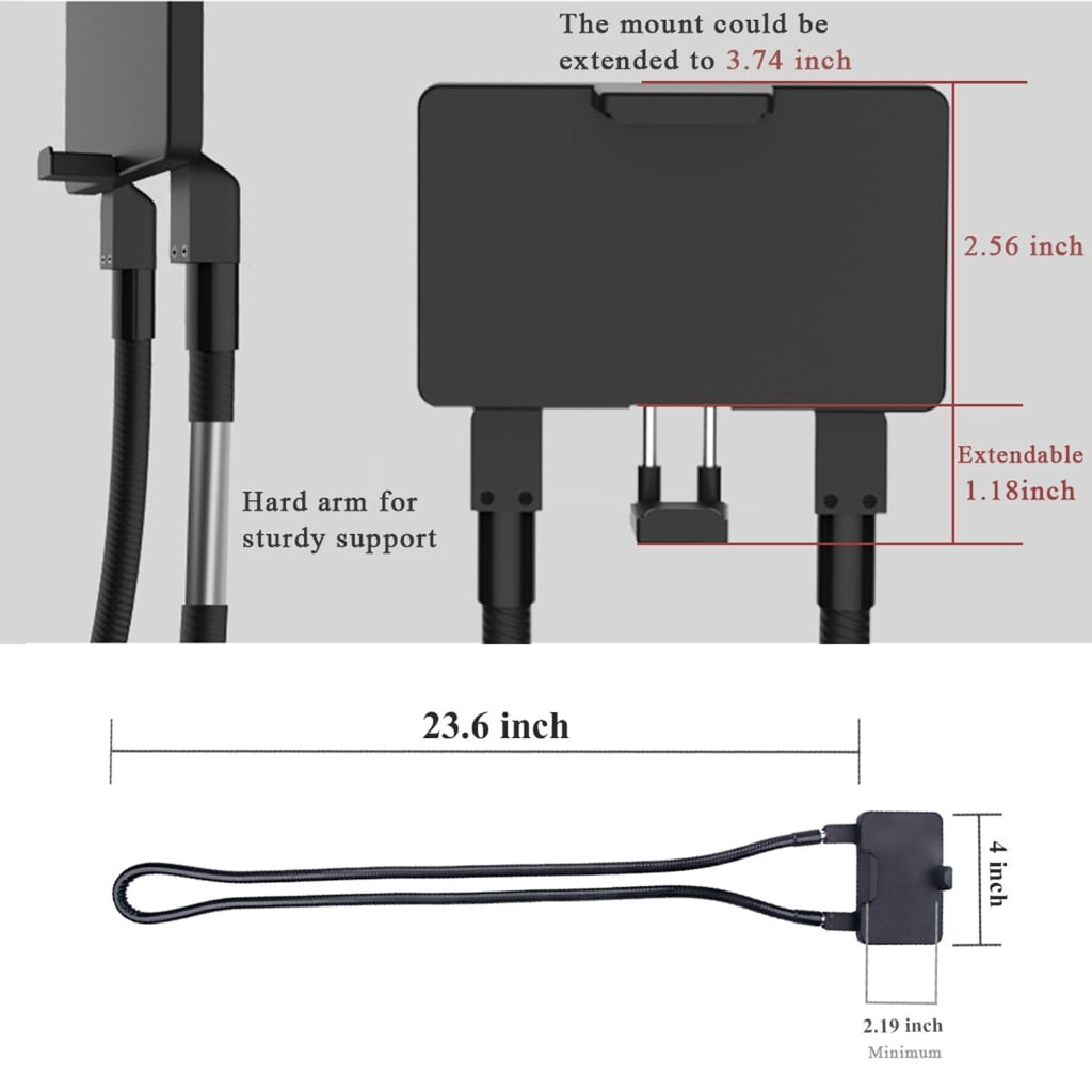 Aurgiarme Portable Smartphone Neck Holder, Flexible and Rotatable Stand Lazily Neck Phone Holder for Convenient Handsfree Usage