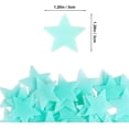 thumbnail image 2 of 100 pegatinas de pared de plástico fluorescentes noctilucentes con estrellas luminosas que brillan en la oscuridad, para decoración artística del hogar, techo (azul), 2 of 5