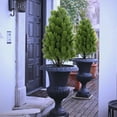 thumbnail image 3 of 24 Inches Artificial Cedar Topiary Trees with Ground Spike, Set of 2 UV Resistant Faux Cypress Plants,Christmas Faux Outdoor Plants for Room Front Porch Garden Backyard Decor (Green), 3 of 9