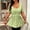 Green, variant on Women's Square Neck Shirts Liweisiy Summer Criss Cross Tunic Short Sleeve Tops Wrinkle Slim Dance Peplum Shirts Brown L
