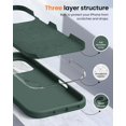 thumbnail image 3 of KOMI Designed for iPhone 16 Pro Max Case,Shockproof Liquid Silicone Protective Phone Case with Soft Anti-Scratch Microfiber Lining Ultra Slim Drop Protection Phone Cover 6.9 inch Military Green, 3 of 5