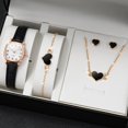 thumbnail image 3 of Ins-Reloj De Cuarzo Cuadrado Para Mujer , Juego De Joyas Con Corazón , Colgante (Sin Caja), 3 of 4