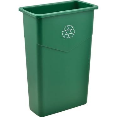 Global Industrial 261902RGN Slim Recycling Can - 23 gal - Green