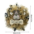 thumbnail image 2 of Black and Gold Living Room decor, Daisy Wall decor, 18 in Round Wreath, Rustic Farmhouse decor, Dog Themed, Front Entrance, indoor Outdoor, 1 Pc, 2 of 7