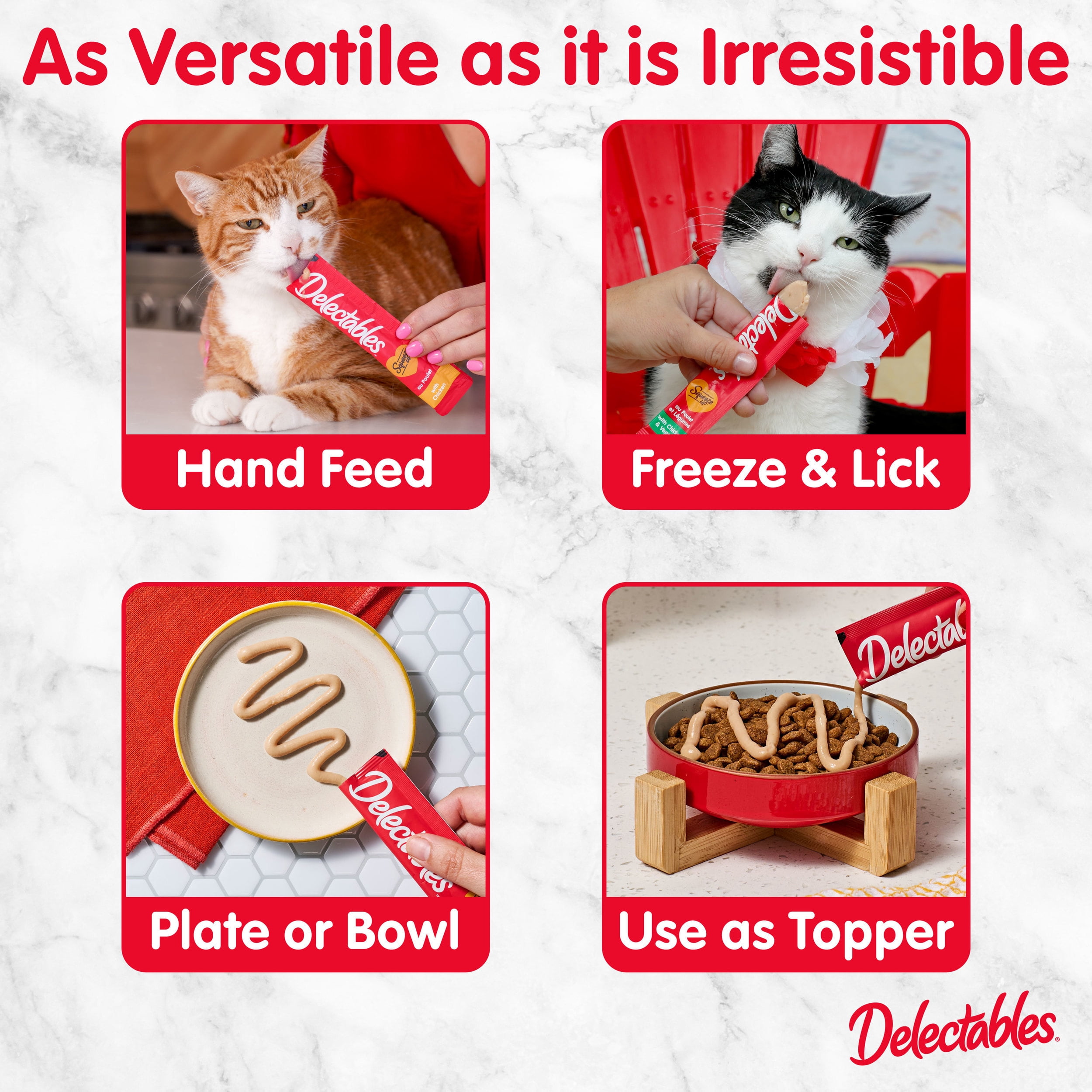 Delectables Squeeze Up Variety Pack Lickable Wet Cat Treats, 0.5-oz tube, 60 count