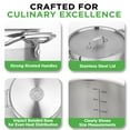 thumbnail image 3 of Stainless Steel Cookware Stock Pot - 24 Quart, Heavy Duty Induction Pot, Soup Pot with Stainless Steel, Lid, Gas, Induction, Ceramic, Glass and Halogen Cooktops Compatible - NCSPT24Q, 3 of 7