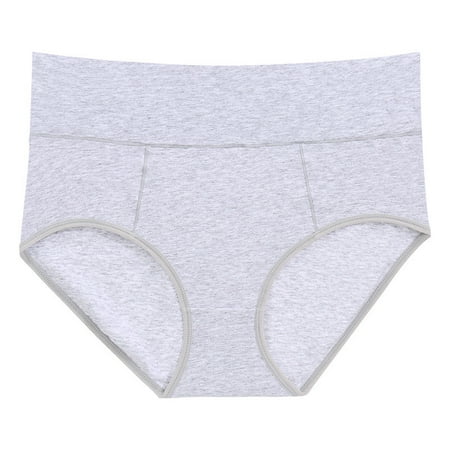 

Kddylitq Women s Brief Stretch Soft Panties Cotton Comfort High Waisted Seamless Seamless Underwear Gray S