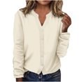thumbnail image 2 of thin cardigans for women lightweight short sleeve Solid Color Open Front Thin Style Single Breasted Long Sleeved Hooded Jacket/jacket, 2 of 5