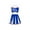 Blue, variant on Kids Girls Cheerleader Dress Outfit School Sleeveless Crop Shirts Pleated Dress Set Performance Dance Dresses Outfit