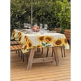 thumbnail image 3 of Outdoor Tablecloths with Umbrella Hole & Zipper, Yellow Sunflowers Rectangle Tablecloth 52x70 Inch, Farmhouse Rustic Botanical Floral Plants Waterproof Table Cloth, Patio/Pool/Picnic Table Covers, 3 of 8