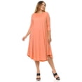 thumbnail image 3 of Pastel by Vivienne Women's Swing Midi Dress Plus Size Olive X-Large, 3 of 3