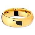 thumbnail image 2 of Tungsten Oklahoma Sooner State Band Ring 7mm Men Women Comfort Fit 18k Yellow Gold Dome Polished, 2 of 4