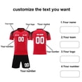 thumbnail image 4 of Custom Football Kit Set for Adult and Child, Name Number Team Logo DIY Family Match Personalized Jersey Shirt Shorts Set, Dad and Son Matching Outfits Watermelon Red XXXXL, 4 of 6