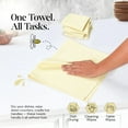 thumbnail image 5 of HEIRLOOM COMFORT Lemon Yellow Honeycomb Kitchen Towels 5 Pack, 16x26 Inch, 100% Cotton, Quick Dry, Highly Absorbent & Durable Dish Towels for Daily Use, Drying, Wiping & Cooking Tasks, 5 of 6