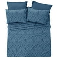 thumbnail image 4 of Lux Decor Collection Microfiber King Bed Sheets Set, 6 Piece Bedding Sheet Sets - Navy Blue, 4 of 7