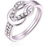 Austrian Crystal Crystal Elements 18kt White Gold-Tone Ring