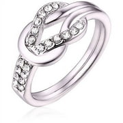 Austrian Crystal Crystal Elements 18kt White Gold-Tone Ring