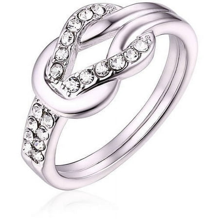 Austrian Crystal Crystal Elements 18kt White Gold-Tone Ring
