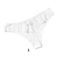 thumbnail image 3 of Qarigey Bragas de tiro bajo, tanga, bragas sin costuras, diseño de encaje, sexy, atractiva, mano de obra fina, elasticidad, ropa de dormir para mujer Ropa interior Blanco L Qarigey AP019044-10, 3 of 6