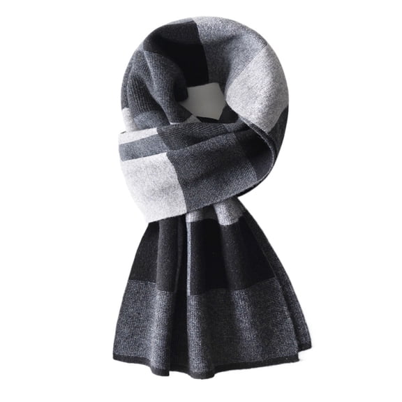 Men's 100% Wool Plaid Scarf, Winter Warm Tartan Scarf for Men, 180x30cm,180*30cm,1