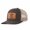 Army green and khaki, variant on Yak leather patch Leather Patch Embroidered Color Block Trucker Hat Unisex Adjustable Cotton Breathable Fashion Cap for Travel Daily Wear