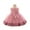 Pink, variant on Flowers Girls Tulle Lace Dress for Kids Wedding Bridesmaid Pageant Birthday Party Communion Formal Princess Prom Maxi Gown