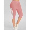 thumbnail image 2 of Ata para arriba el lado de talle alto tamaño extra grande de los pantalones de Capri Rosegal  Pantalones de talla grande, 2 of 5
