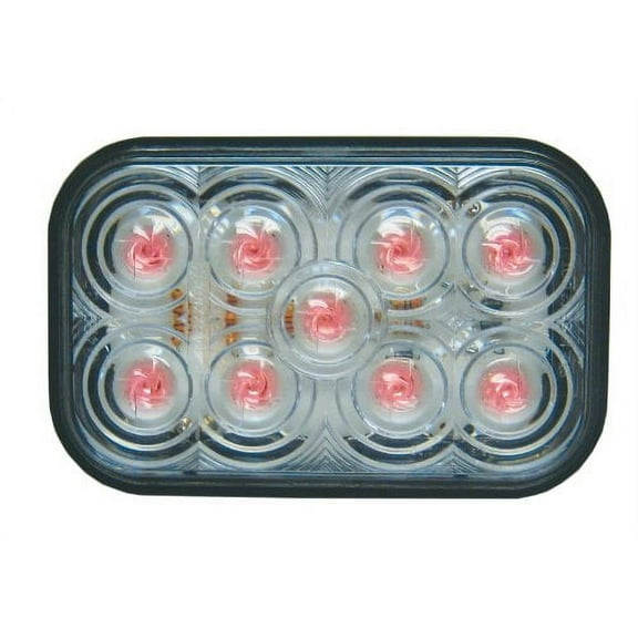 Maxxima M42213RCL Red 9 LED 5" Rectangular Stop/Tail/Turn Light