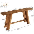 thumbnail image 2 of TRIBEWOOD 70.9" Solid Wood Console Table, Narrow Long Sofa Table Behind Couch for Living Room, Brown, 2 of 7