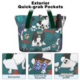thumbnail image 2 of Tote Bag for Women - Boston Terrier with Bones and Paws Shoulder Bag - Large Utility Work Duffle Bag with Zipper Handbag for Travel, Work, Sprots, 2 of 5