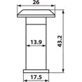 thumbnail image 4 of unique Hardware 105SNR 200 Door Viewer, Satin Nickel, 4 of 5