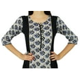 thumbnail image 2 of Bimba Long Rayon Dress Printed Kurta Kurti 3/4 Sleeve Indian Ethnic Clothing, 2 of 7